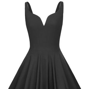 Black V Neck Cocktail Dress